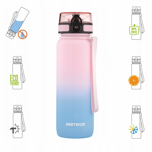 Meteor Láhev Sports 800 ml růžová/modrá