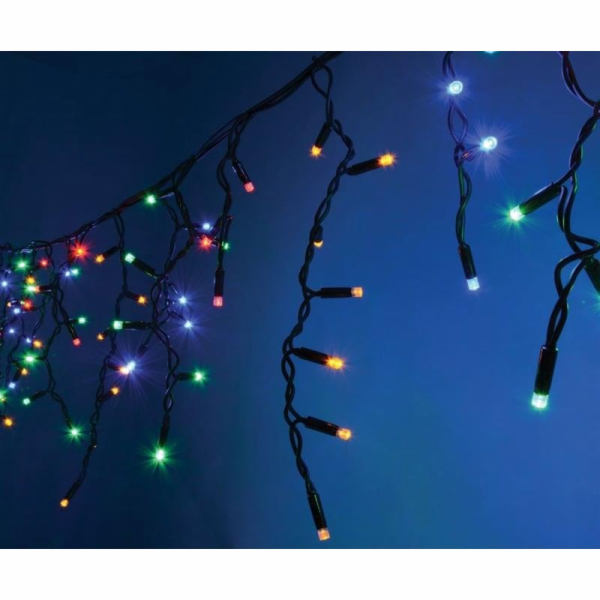 CHRISTMAS_TO Girlanda rampouchů, 250 LED, vícebarevná, 5 m