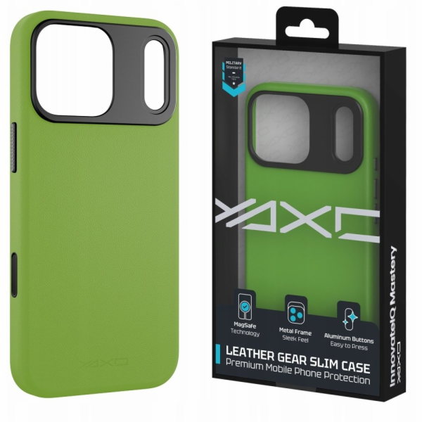 Yaxo Leather Gear Slim Case MagSafe pro iPhone 17 Pro Max...