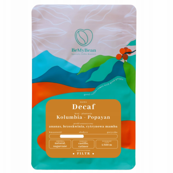 BeMyBean bez kofeinu Colombia Popayan káva v zrnkovém fil...