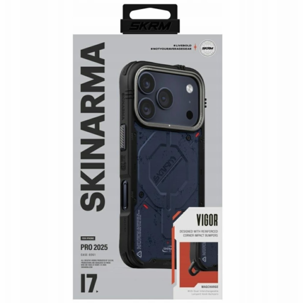 SKINARMA Pouzdro Vigor MagSafe pro iPhone 17 Pro modré