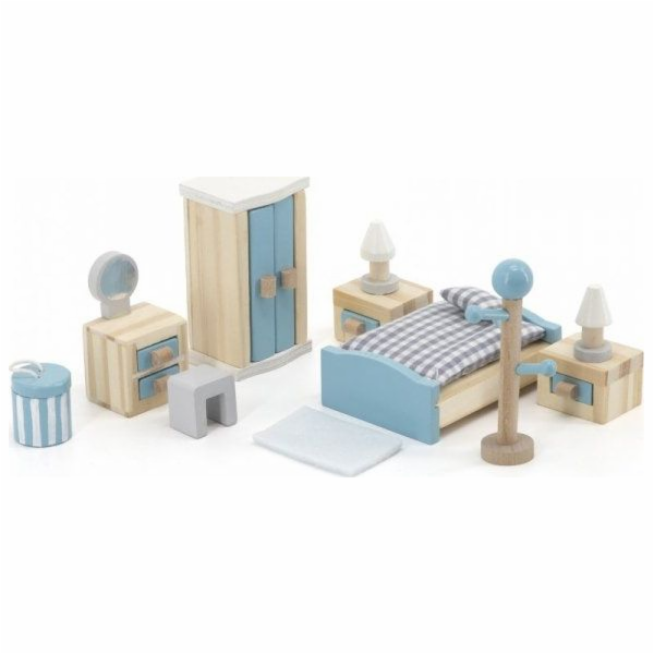 Viga Toys Sada nábytku do ložnice domečku pro panenky VIG...