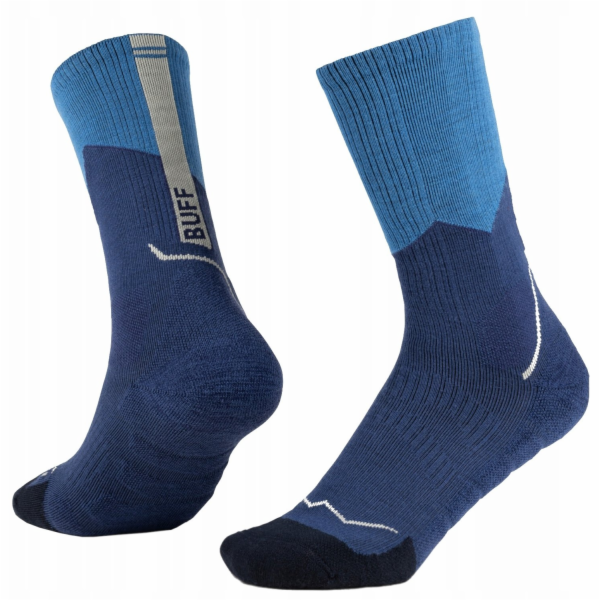 Buff Ponožky Merino Midweight Crew modré 39-41