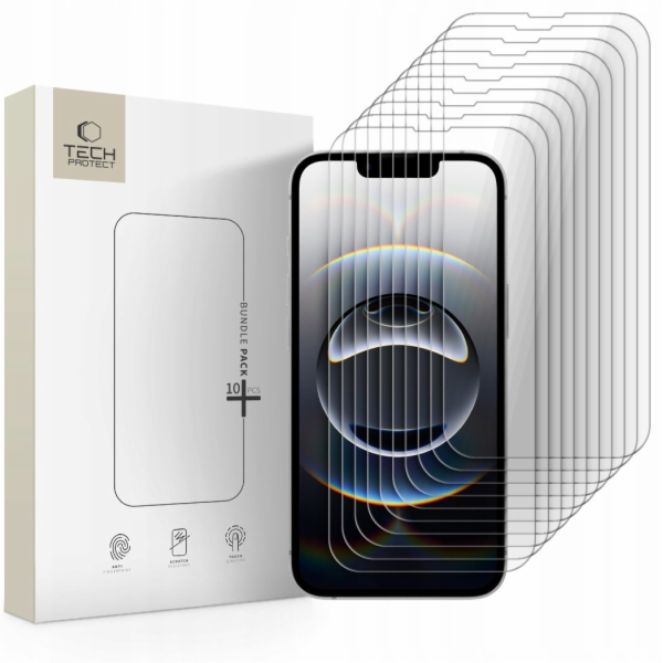 Tech-Protect BALÍČEK 10 KS Z TVRZENÉHO SKLA PRO IPHONE 13...