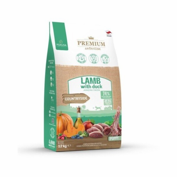 POKUSA Premium Selection Puppy Lamb with duck - suché krm...