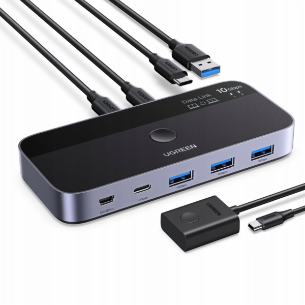 Ugreen Přepínač USB-C USB-A 10Gb/s přepínač - šedý