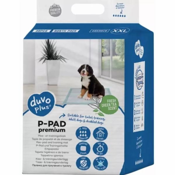 Duvo+ PODLOŽKA PRO PSY PREMIUM XXL 30 ks 60x90cm ZELENÝ Č...