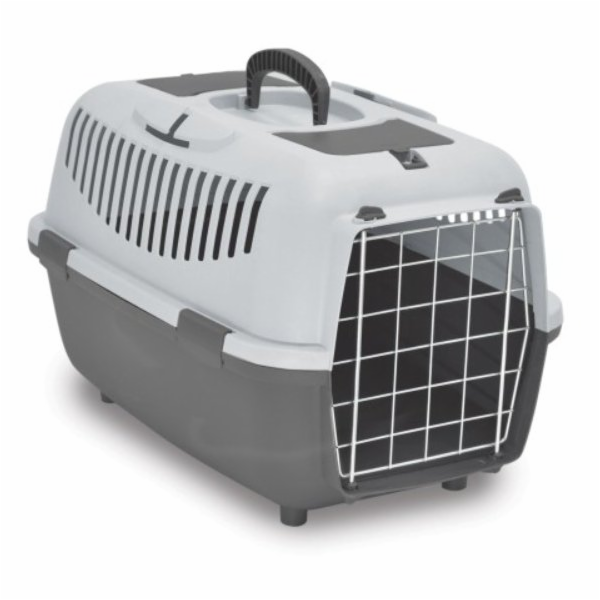 vidaXL Přepravka PETMAX NOMADE 2 METAL šedá 55x36x35