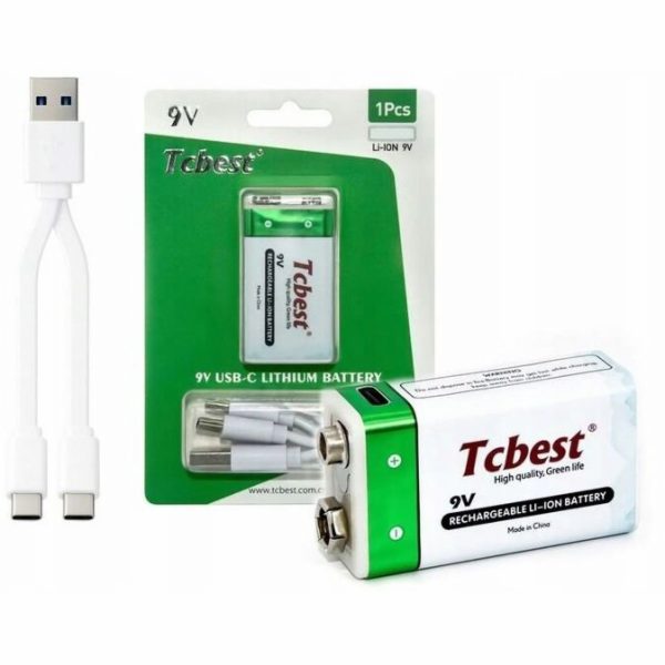 NoName Dobíjecí lithium-iontová baterie 9V R9 1000mah Nab...