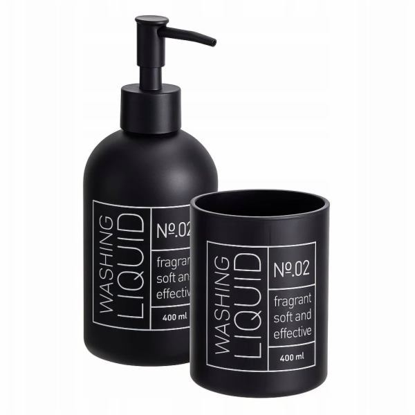 Bathroom Solutions Skleněný dávkovač mýdla a kelímek na z...