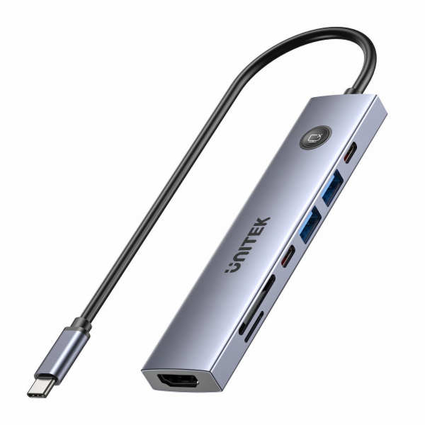 UNITEK HUB USB-C 7W1 PD 100W HDMI 2.0 S ON/OFF