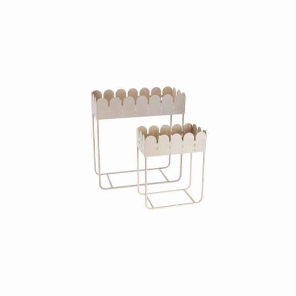 Home Styling Collection Sada 2 kovových stojanů na květin...