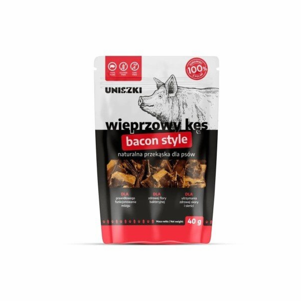 UNISZKI Vepřový kousek Mono – pamlsek pro psy – 40 g