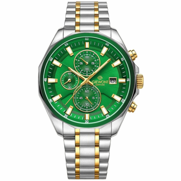 Giewont Pánské hodinky Chronograph Sapphire Silver Green ...