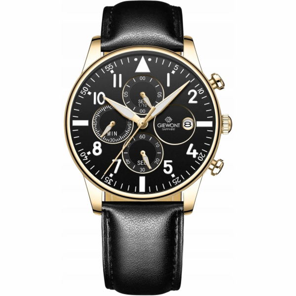 Giewont Pánské hodinky Chronograf Sapphire Černé zlato GW...