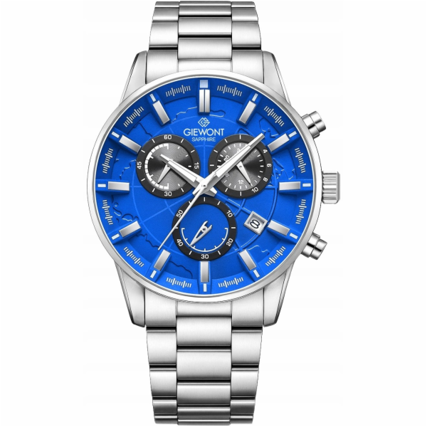 Giewont Pánské hodinky Chronograph se safírovým stříbrem ...
