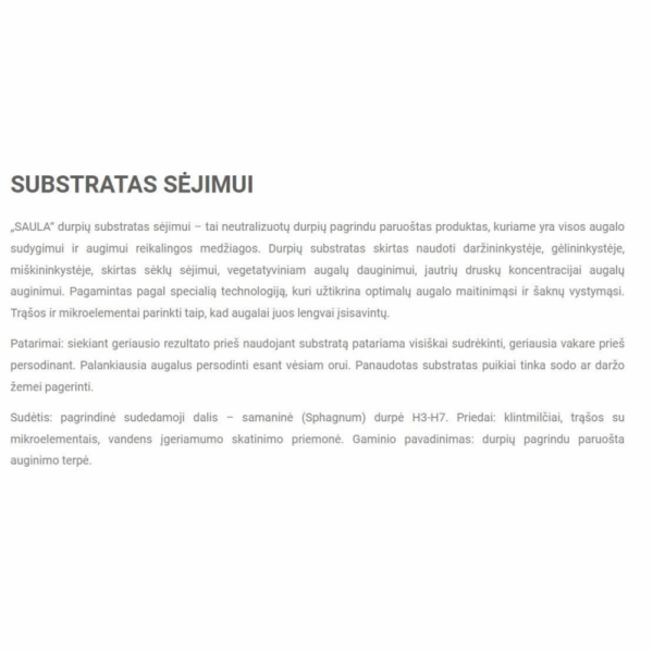 SAULA Substrát pro setí 20 l