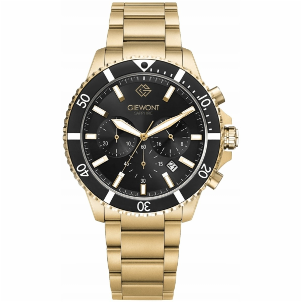Giewont Pánské hodinky Chronograf Sapphire Gold Black GW3...