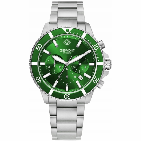 Giewont Pánské hodinky Chronograph Sapphire Silver Green ...