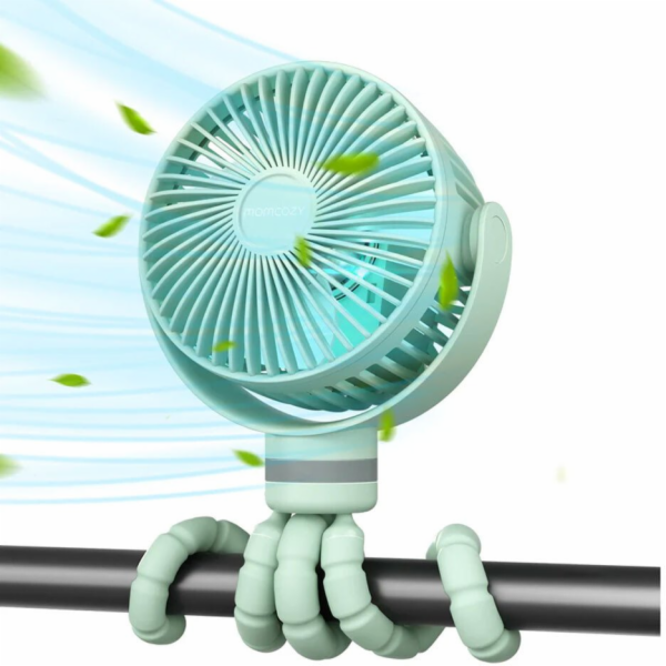 Momcozy PŘENOSNÝ VENTILÁTOR DO KOČÁRKU ZELENÝ
