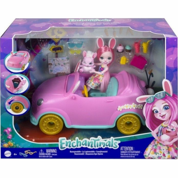 Mattel Enchantimals Bunny Car hračka s autíčkem