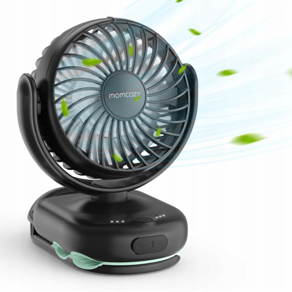 Momcozy přenosný ventilátor na kočárek, růžový
