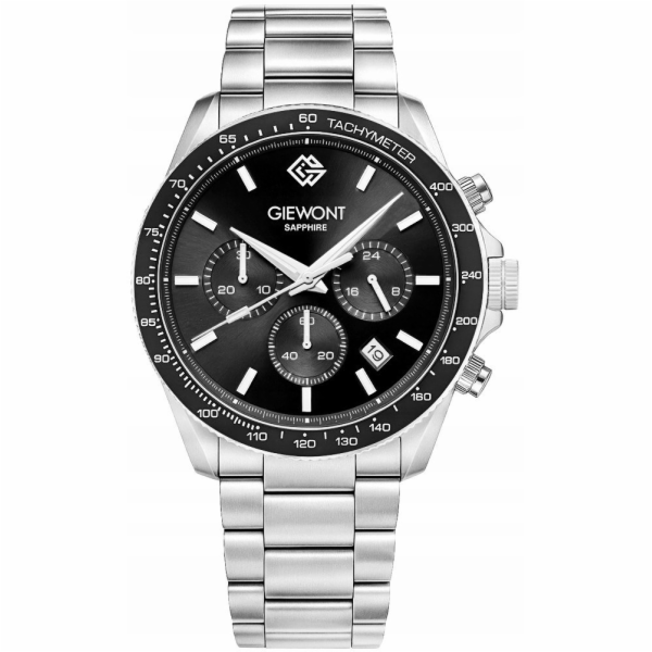 Giewont Pánské hodinky Chronograf Sapphire Silver Black G...