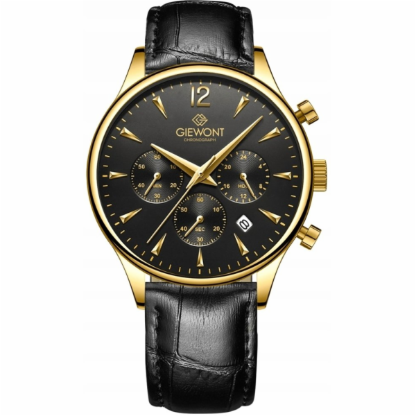 Giewont Pánské hodinky Chronograph Sapphire Black and Gol...