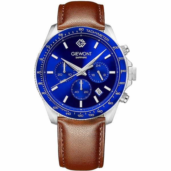 Giewont Pánské hodinky Chronograf Sapphire Hnědomodré GW3...
