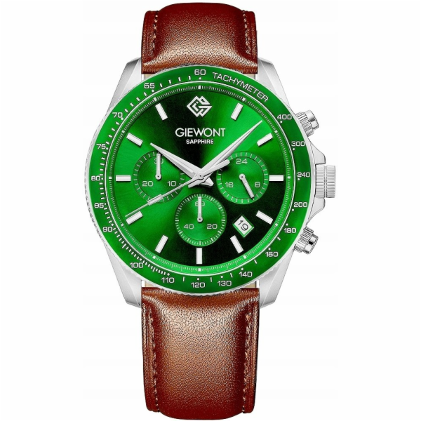 Giewont Pánské hodinky Chronograf Sapphire Hnědozelené GW...
