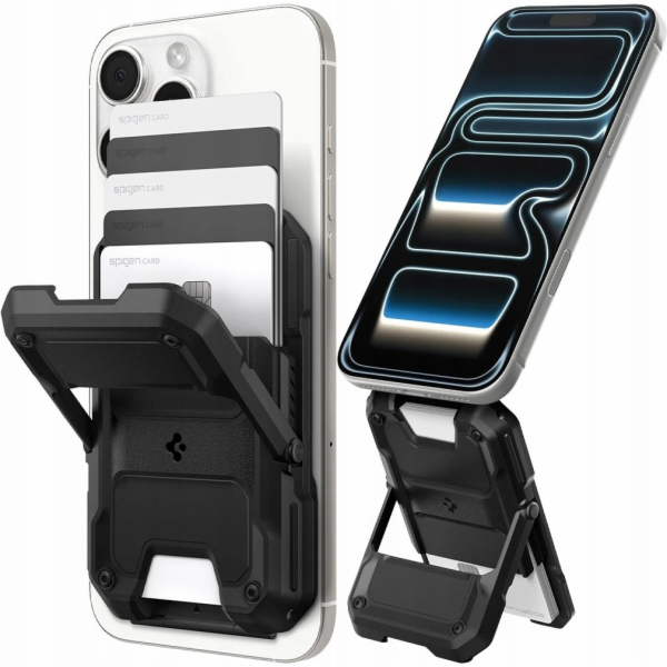 Spigen Peněženka Tough Armor Pro s MagSafe 5 kartami, černá