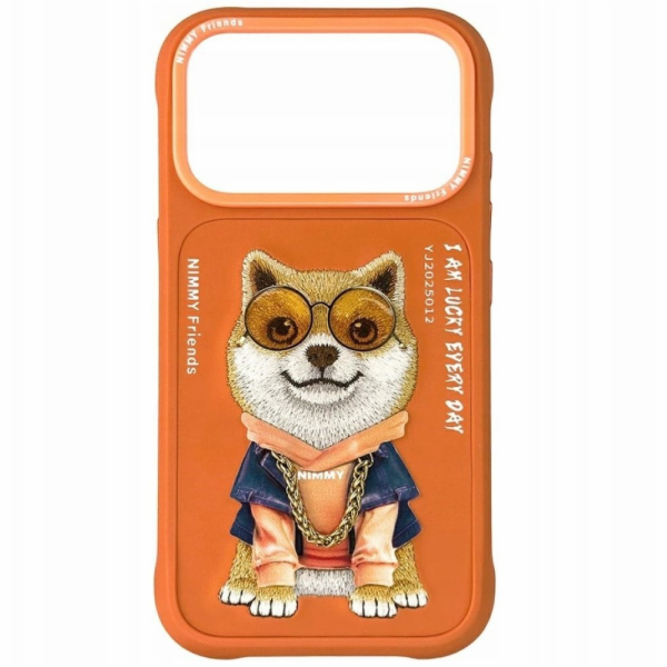 Nimmy Pouzdro Glasses Cool Dog pro iPhone 17 Pro Max oran...