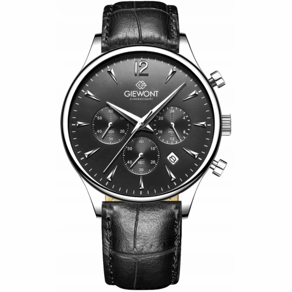 Giewont Pánské hodinky Chronograf Sapphire Černo-stříbrné...