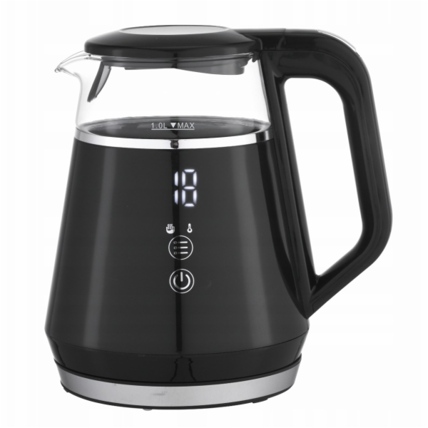 ExtraLink SKLENĚNÁ KONVICE 1712 ČERNÁ 1 L 1100 W