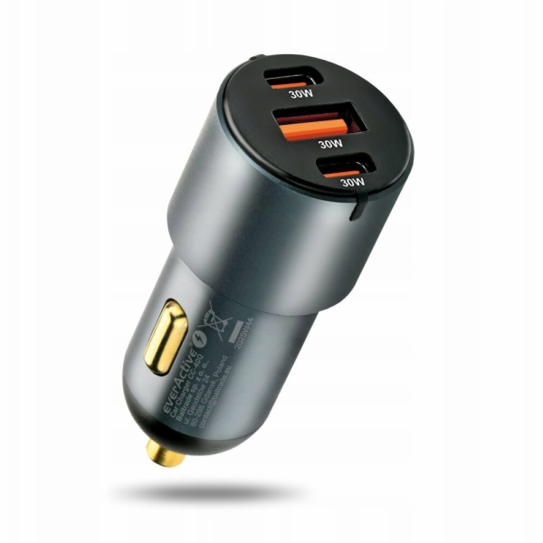 everActive Autonabíječka CC-40Q QC3.0 60W 1X USB 2X USB-C...