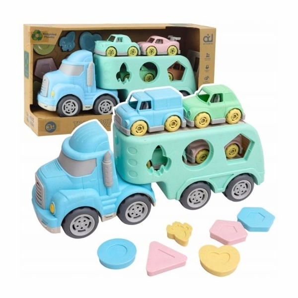 LeanToys Truck Odtahovka Vzdělávací třídič s autíčky, pas...