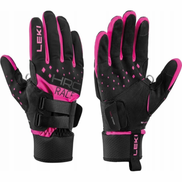 Leki LEKI GLOVES HRC Race Shark růžové 7.5