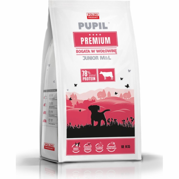 PUPIL Premium Junior Medium and large breeds Rich in beef...