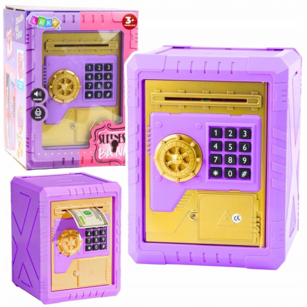 LeanToys Bezpečné elektronické prasátko s PIN kódem pro d...