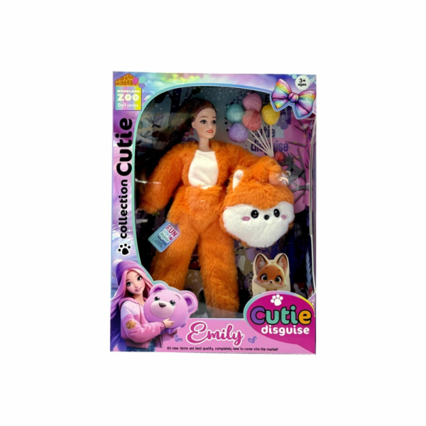 NENURODYTA_V Panenka Emily s kostýmem lišky QJ201A, 32 cm