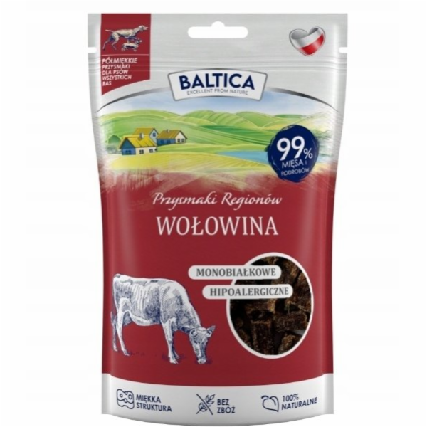 BALTICA Przysmaki regionów Mono Beef - pamlsek pro psa - 80g