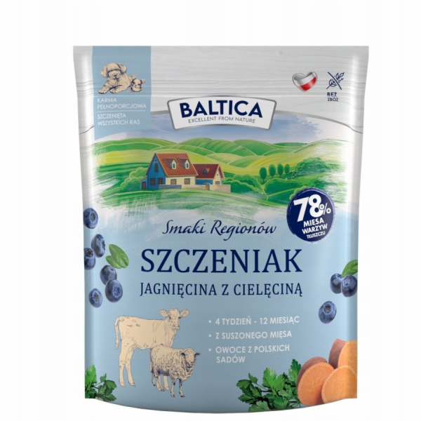 BALTICA Smaki regionów Junior Lamb with veal - suché krmi...