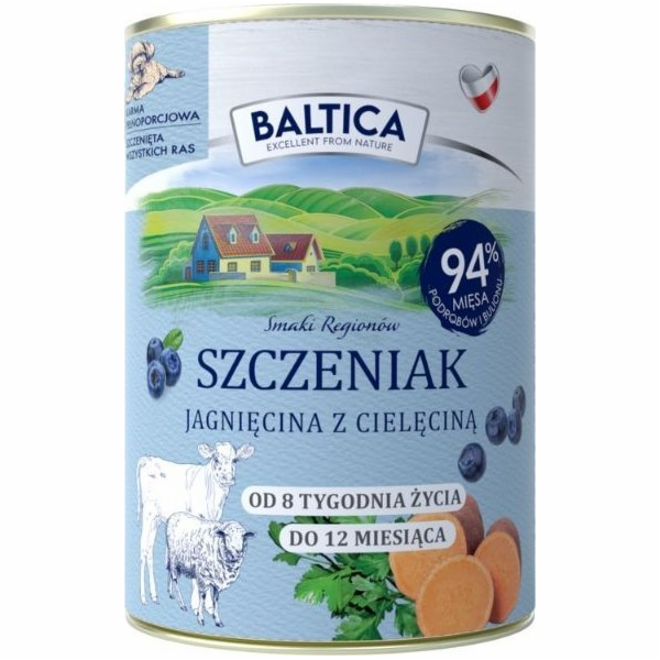 BALTICA Smaki regionów Puppy Lamb with veal - vlhké krmiv...