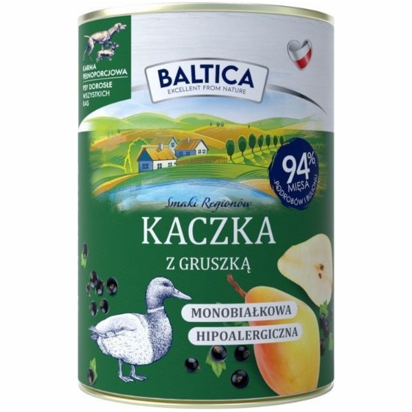 BALTICA Smaki regionów Mono Duck with pear - vlhké krmivo...