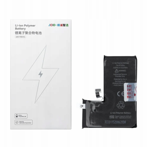 NoName Baterie JCID pro iPhone 15 Pro 3430 mAh (s prodlou...