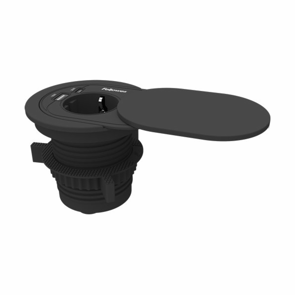 Fellowes Vestavná zásuvka Desk 230V USB-A, USB-C černá