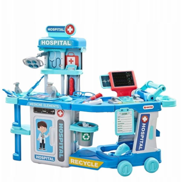 LeanToys Nemocniční sada pro doktory v kufru 2 v 1, světl...
