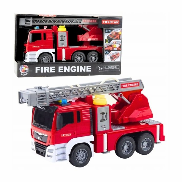 LeanToys Hasičský vůz s výložníkem, hasičský sbor, jízda,...