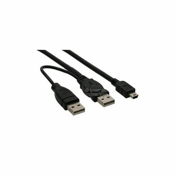 PremiumCord USB 2.0 napájecí Y kabel A/M + A/M -- A/M min...