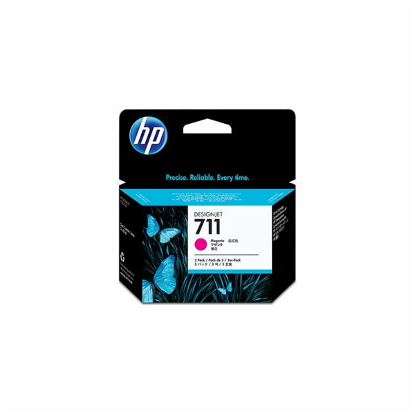 HP no 711 - purpurová ink. kazeta - 3pack, CZ135A